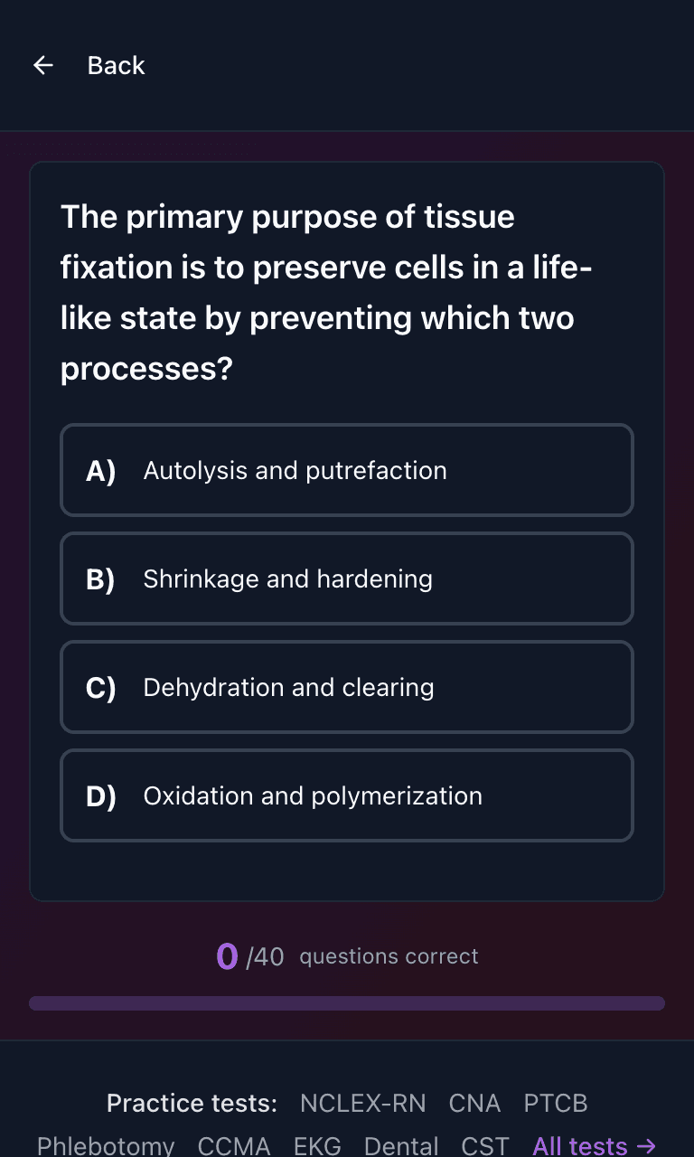 Tigertest HTL practice test training mode on mobile