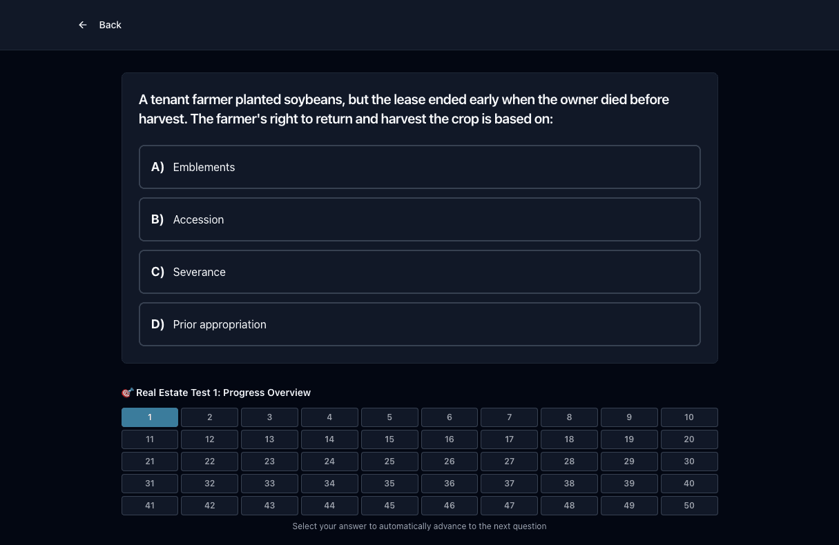 Tigertest Real Estate practice test on desktop