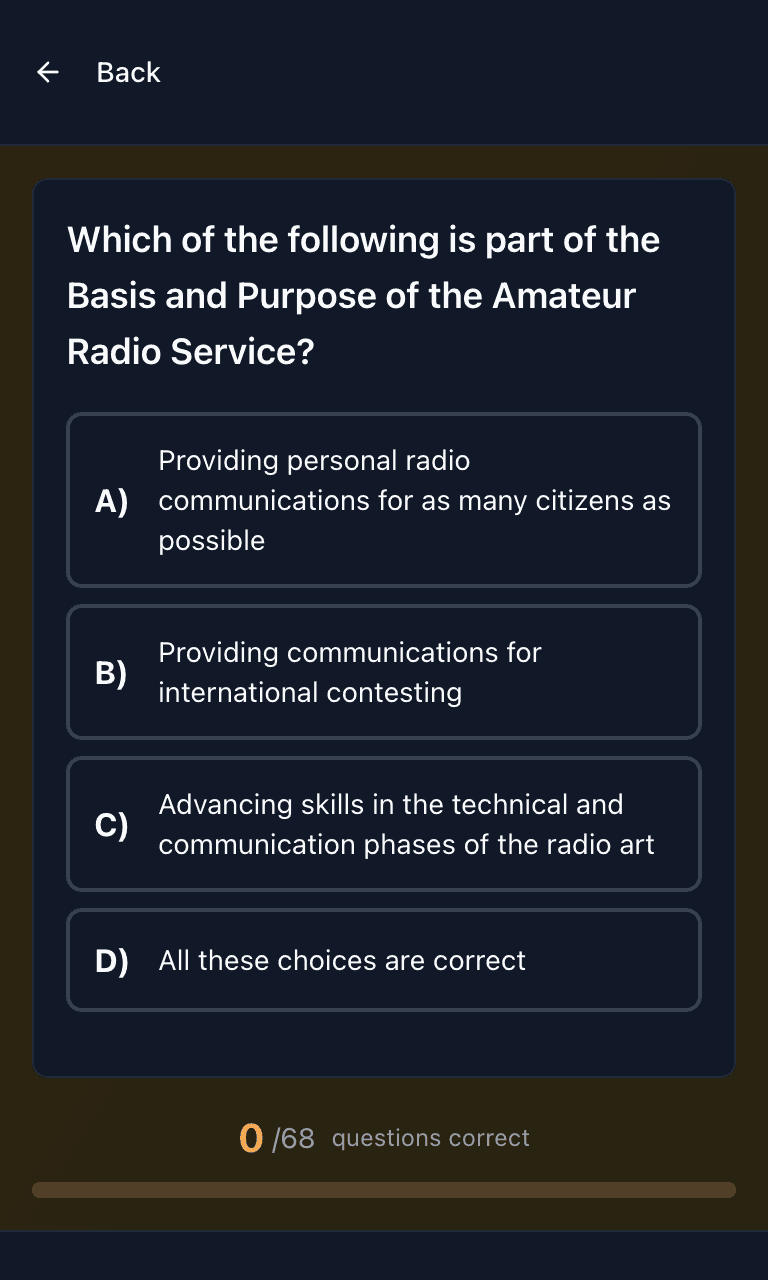 Tigertest Technician practice test training mode on mobile